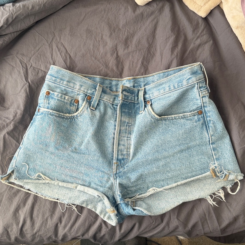 Levi's Light Blue Jean Shorts